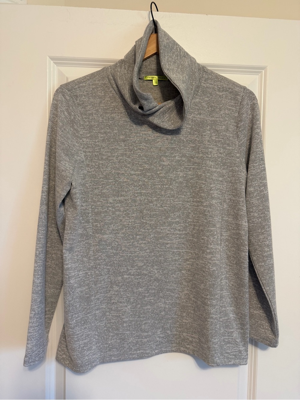 Heather Gray Cowl Neck lightweight Sweater - Trisha Tyler